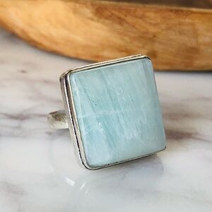 Silver Plated Hememorphite Statement Bohemian Ring